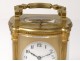 Pendulette travel officer gilded bronze balusters clock cabinet nineteenth