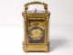 Pendulette travel officer gilded bronze balusters clock cabinet nineteenth