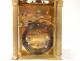 Pendulette travel officer gilded bronze balusters clock cabinet nineteenth