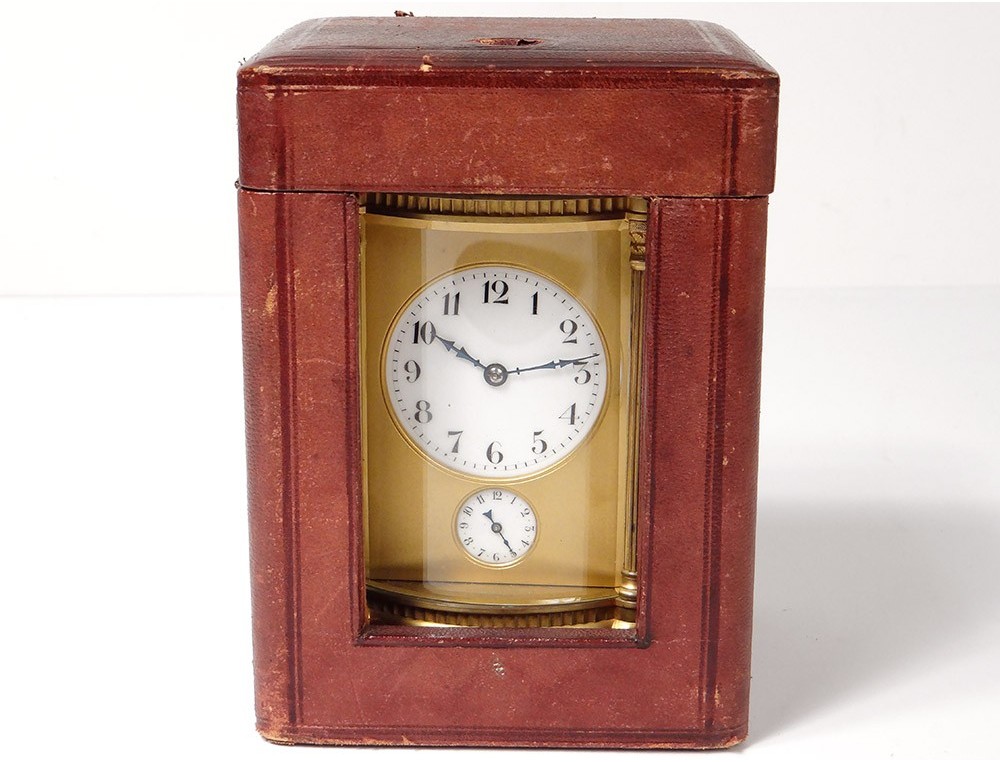 Boite coffret réveil voyage horlogerie bijouterie vintage art déco