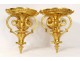 Pair of wall brackets gilded bronze nineteenth century