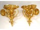 Pair of wall brackets gilded bronze nineteenth century