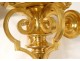 Pair of wall brackets gilded bronze nineteenth century