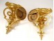 Pair of wall brackets gilded bronze nineteenth century