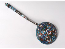 Russian silver caviar spoon enamels Moscow goldsmith Nikolai Alexeev nineteenth