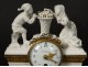 Pendulum biscuit children fruit vintage Sèvres Samson bronze clock nineteenth