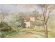 Watercolor House Castle South of France twentieth