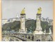 Watercolor gouache view bridge Alexandre III Paris Seine Tristani twentieth century