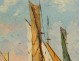 Pair HSP paintings marine boats fishing sailboats Mediterranean painting twentieth