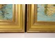 Pair HSP paintings marine boats fishing sailboats Mediterranean painting twentieth