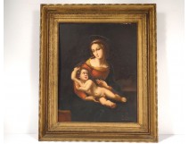 HST painting Virgin Child Jesus Madonna Italian School Ciappa painting nineteenth