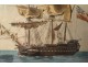 Watercolor marine frigate vessel English Marseille JJ. Baugean 1816 Nineteenth