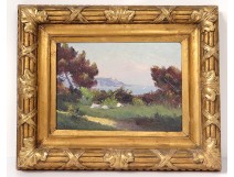 HSP painting landscape South France Menton Bouis-Pillé Mediterranean Sea XIX