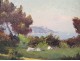 HSP painting landscape South France Menton Bouis-Pillé Mediterranean Sea XIX