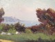 HSP painting landscape South France Menton Bouis-Pillé Mediterranean Sea XIX