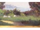 HSP painting landscape South France Menton Bouis-Pillé Mediterranean Sea XIX