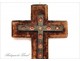 Cross crucifix wooden reliquary, nineteenth