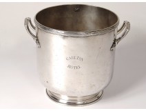 Champagne silver bucket Christofle Hotel Carlton twentieth century