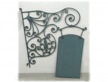 Shop sign gallows wrought iron fleur de lys antique french nineteenth century