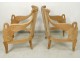 Pair armchairs armchairs seats Empire carved wood swans twentieth armchairs