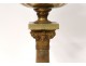 Onyx oil lamp bronze column Corinthian capital Napoleon III nineteenth