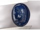 Roman intaglio glass paste profile young woman antique collection