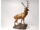 Bronze sculpture Grand Deer rock Jules Edmond Masson animal XXth century