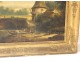 Table clock HST landscape countryside steeple chapel French school nineteenth