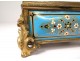 Small box box enamels Bressans pearls bronze flowers Napoleon III nineteenth