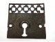 Lock old wrought iron key triangle chest door property XVIth XVII