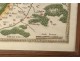 Map watercolor engraving country of Vermandois by Jean Surhon XVIth century