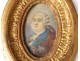 Miniature painted oval portrait king France Louis XVI order St-Spirit XVIII