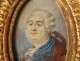 Miniature painted oval portrait king France Louis XVI order St-Spirit XVIII