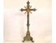 Christ crucifix in bronze silver and gold, nineteenth