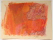 Pastel drawing Emily Mason abstract landscape Venezia Venice Van Leyden 1957