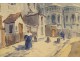 Watercolor Paris Montmartre Sacre Coeur twentieth