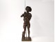 Sculpture bronze Lavergne young fisherman child nineteenth century