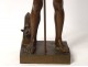 Sculpture bronze Lavergne young fisherman child nineteenth century