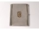 Lithuanian silver cigarette case monogram coin gold Oscar Vuk XXth