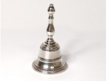 Silver bronze table bell flowers antique french bell nineteenth century