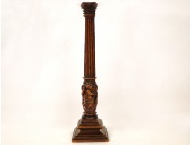 Column carved walnut cabinet, Corinthian, seventeenth