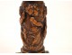 Column carved walnut cabinet, Corinthian, seventeenth