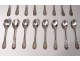 16 spoons with silver sorbet Tiffany &amp; Co Japanese bird 406gr nineteenth