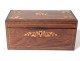 Tea box set Charles X marquetry rosewood maple speckled nineteenth