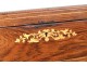 Tea box set Charles X marquetry rosewood maple speckled nineteenth