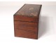 Tea box set Charles X marquetry rosewood maple speckled nineteenth