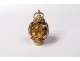 18K gold solid gold jewel charm pendant head citrine gold citrine nineteenth century