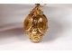 18K gold solid gold jewel charm pendant head citrine gold citrine nineteenth century