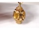 18K gold solid gold jewel charm pendant head citrine gold citrine nineteenth century