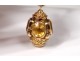 18K gold solid gold jewel charm pendant head citrine gold citrine nineteenth century